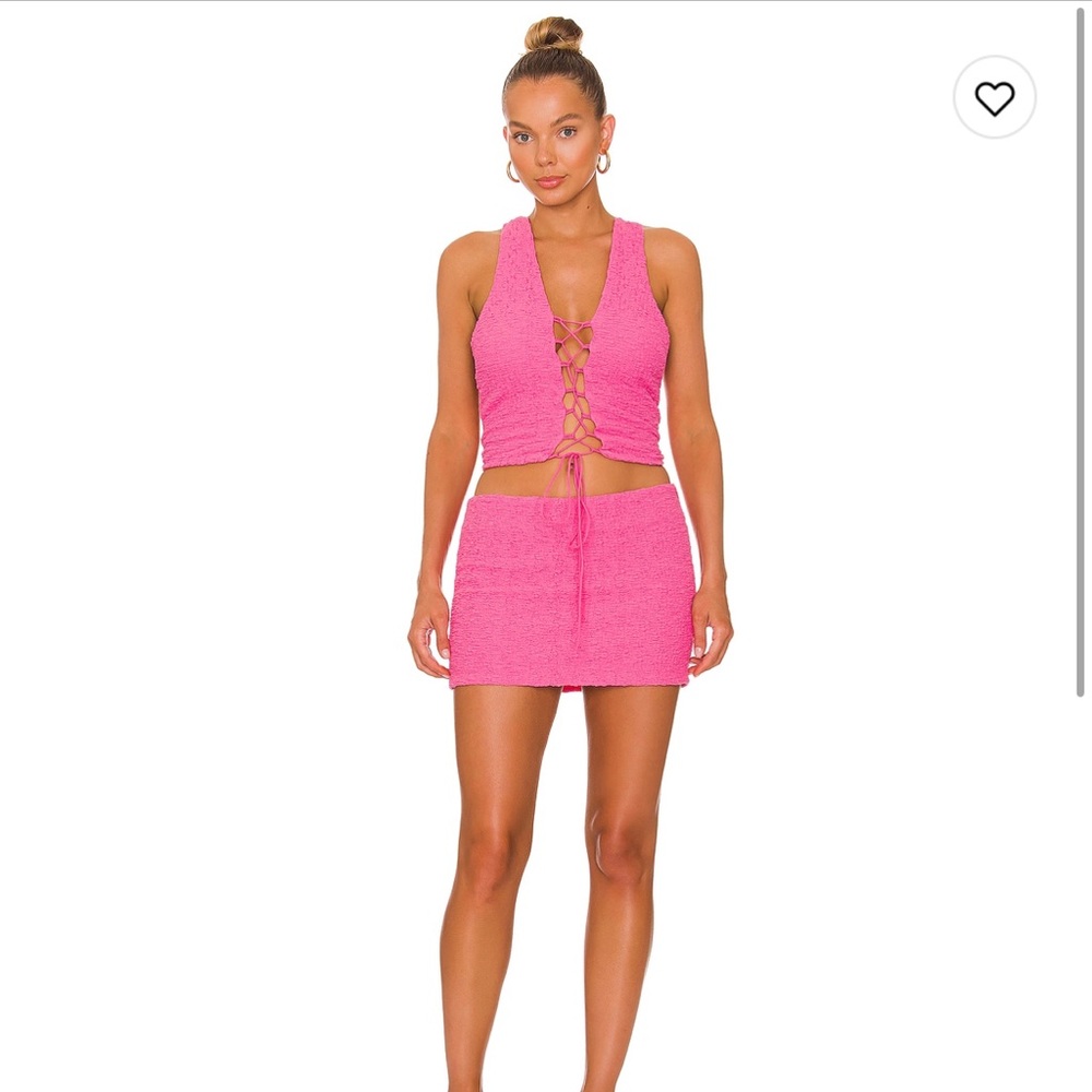 h:ours Pink Cut Out Backless Mini Dress
